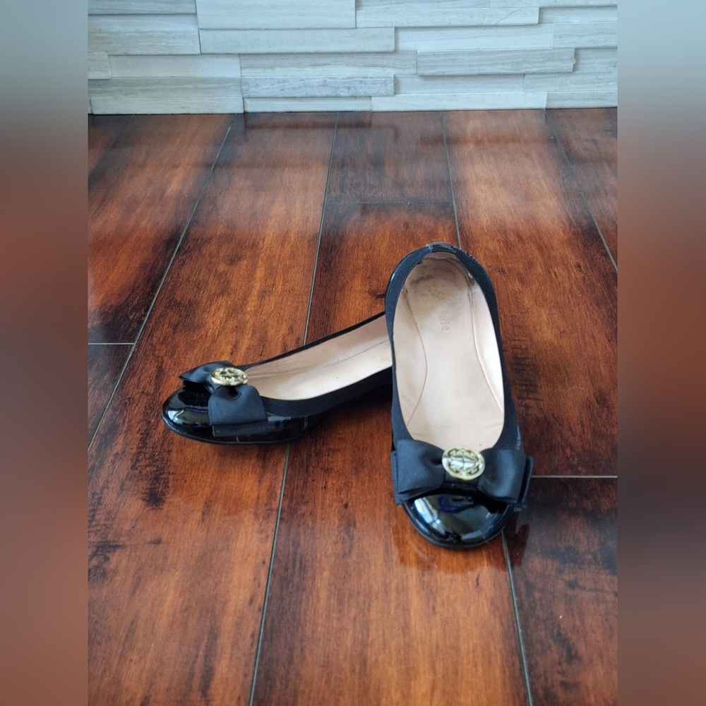 Kate Spade Black Patent Leather Ballet Flats Size 6.5